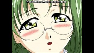 [Whanged In, In, Anime] Green Haired Hentai Babe Whanged In A Library